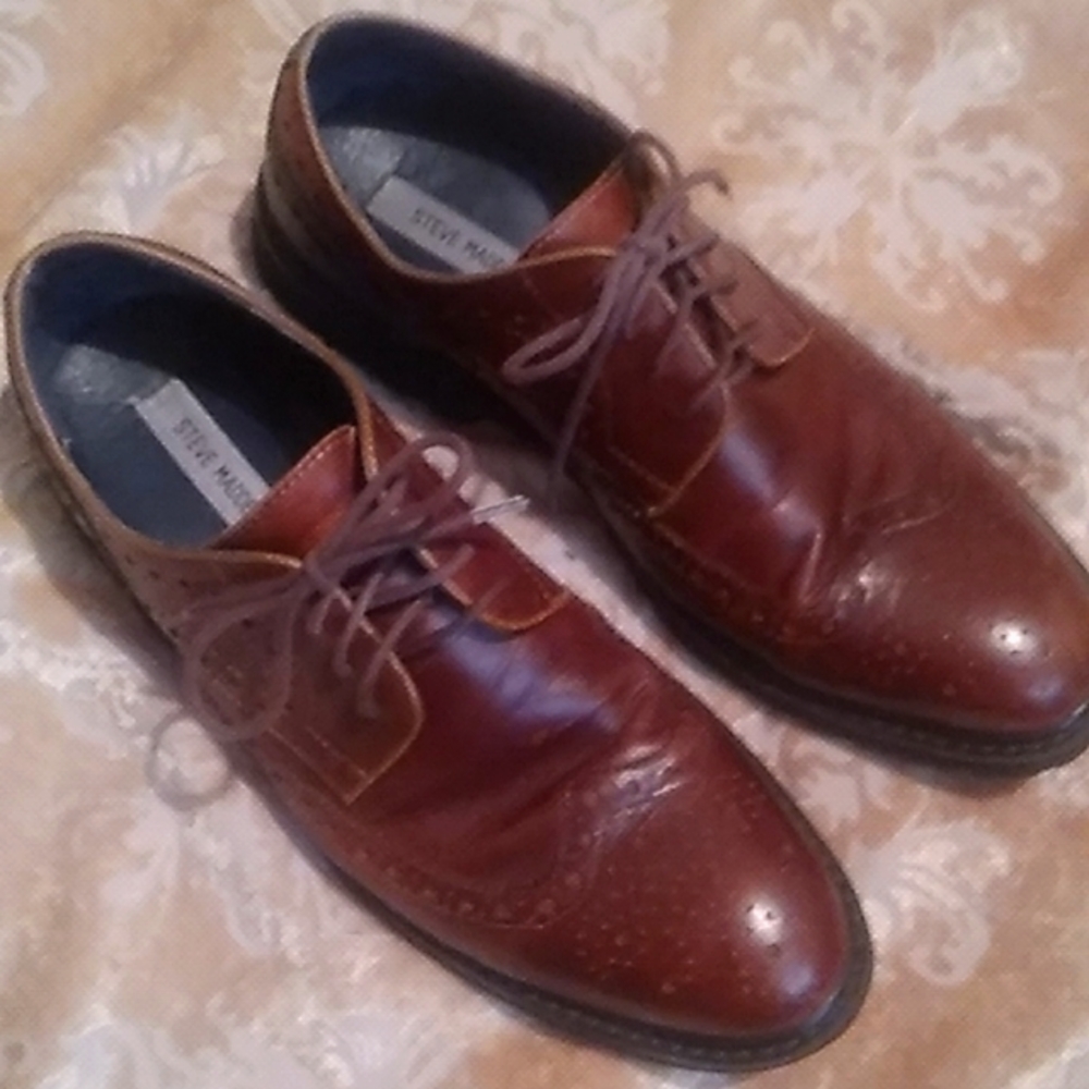 Steve Madden Men's  Brown Leather Oxfords